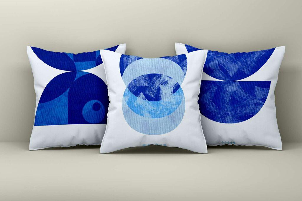 Aberto Design Set ukrasnih jastučnica Asr_plw25-6, 43x43 cm, 3 komada, Šarene