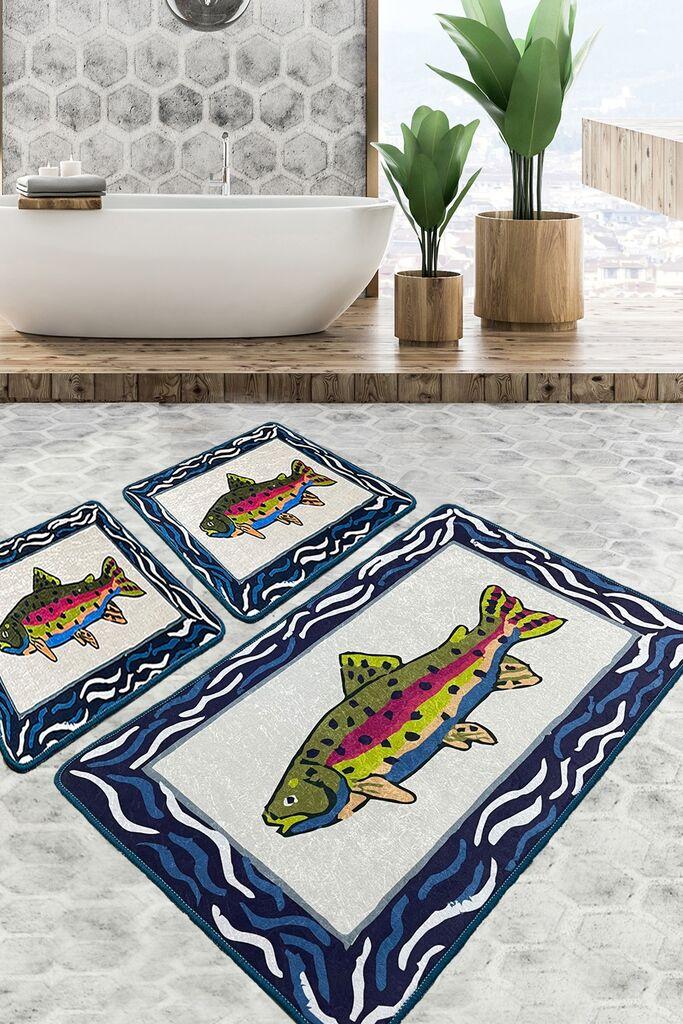L'essentiel Maison Set od 3 kupaonska tepiha Colorful