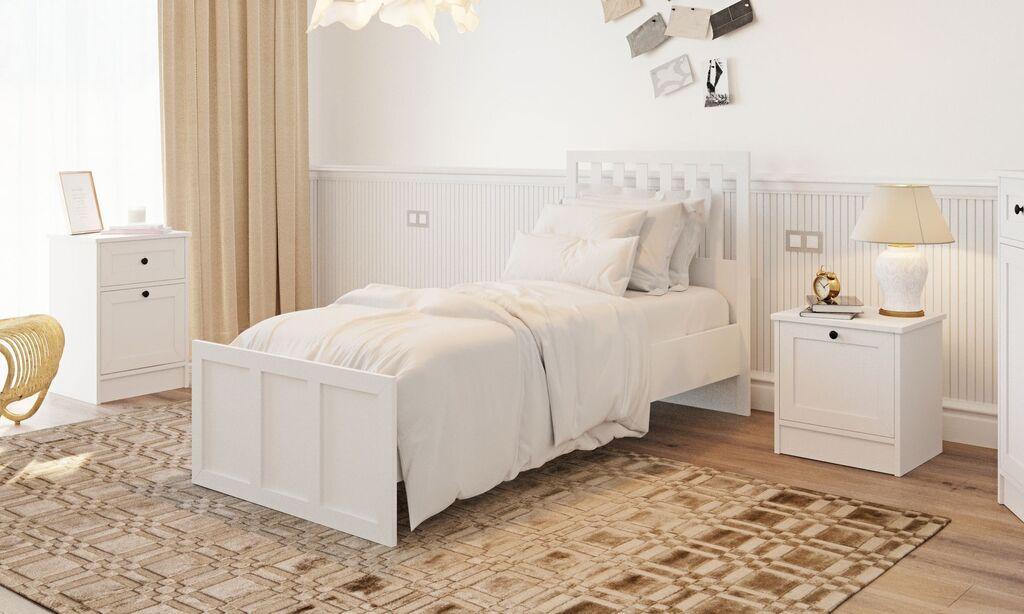 Hanah Home Okvir kreveta Rb-168-04-003, 90x190 cm, Bijeli