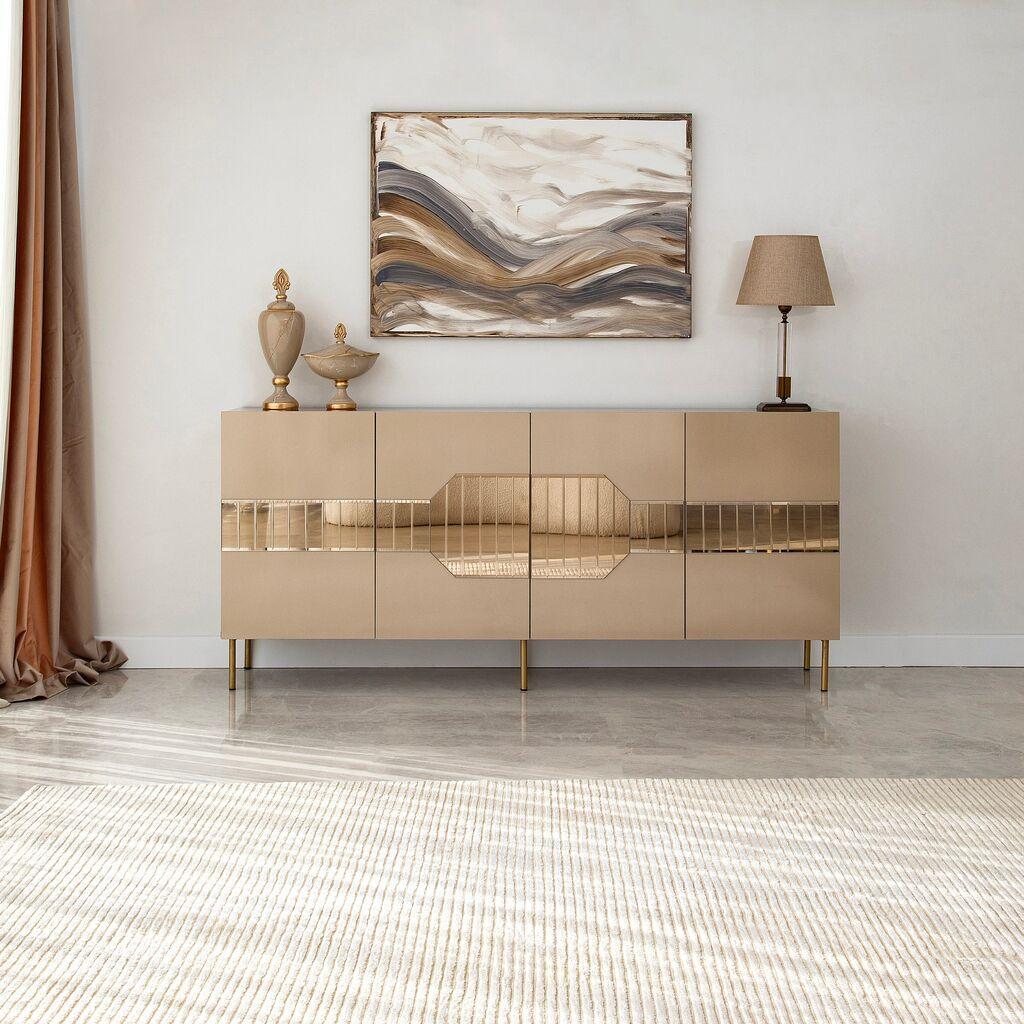 Hanah Home Konzolni sto Milan, 180x80x40 cm, Bronzana boja