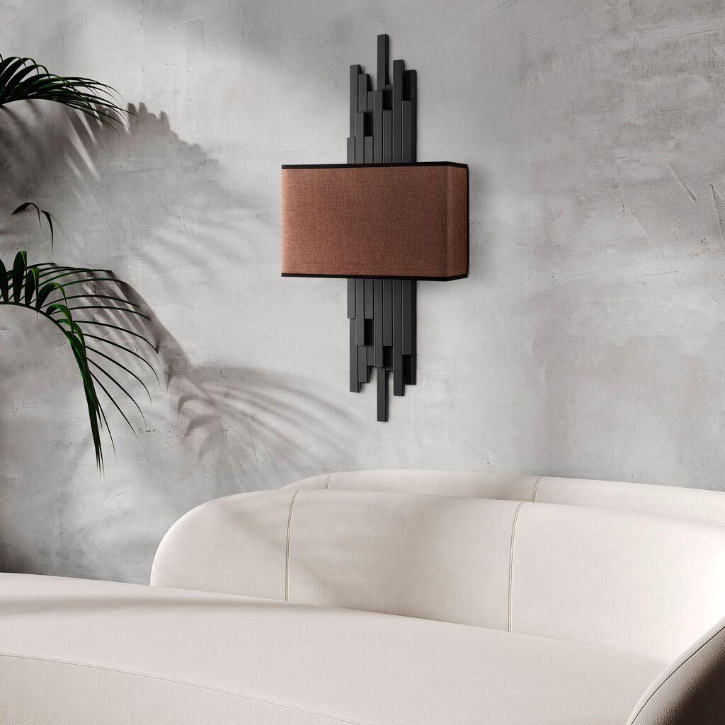 Opviq Zidna lampa Axis-15103, 35x75x10cm, IP20, Crno-smeđa