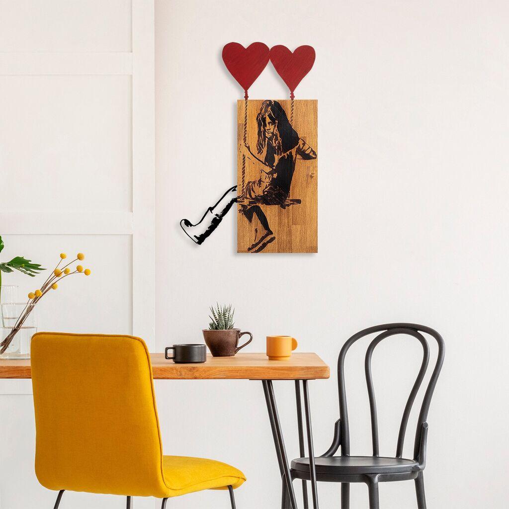 Wallity Zidna dekoracija Banksy - 18, 50x80 cm, Crna