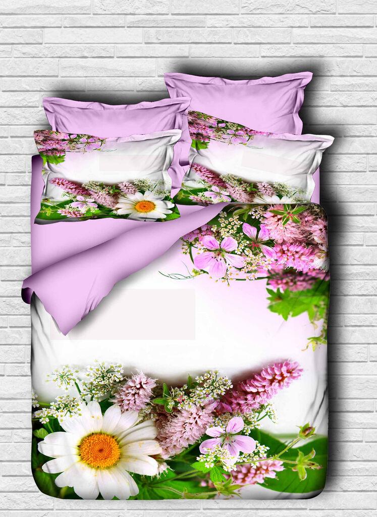 L'essentiel Maison set posteljine 142, 200x220cm, bijelo-ljubičasta