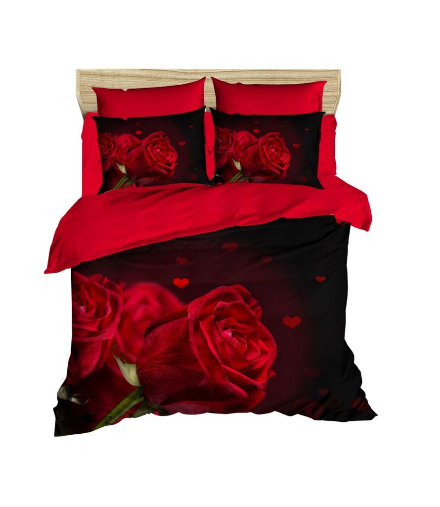 L'essentiel Maison set posteljine 215, 160x220cm, crna i crvena