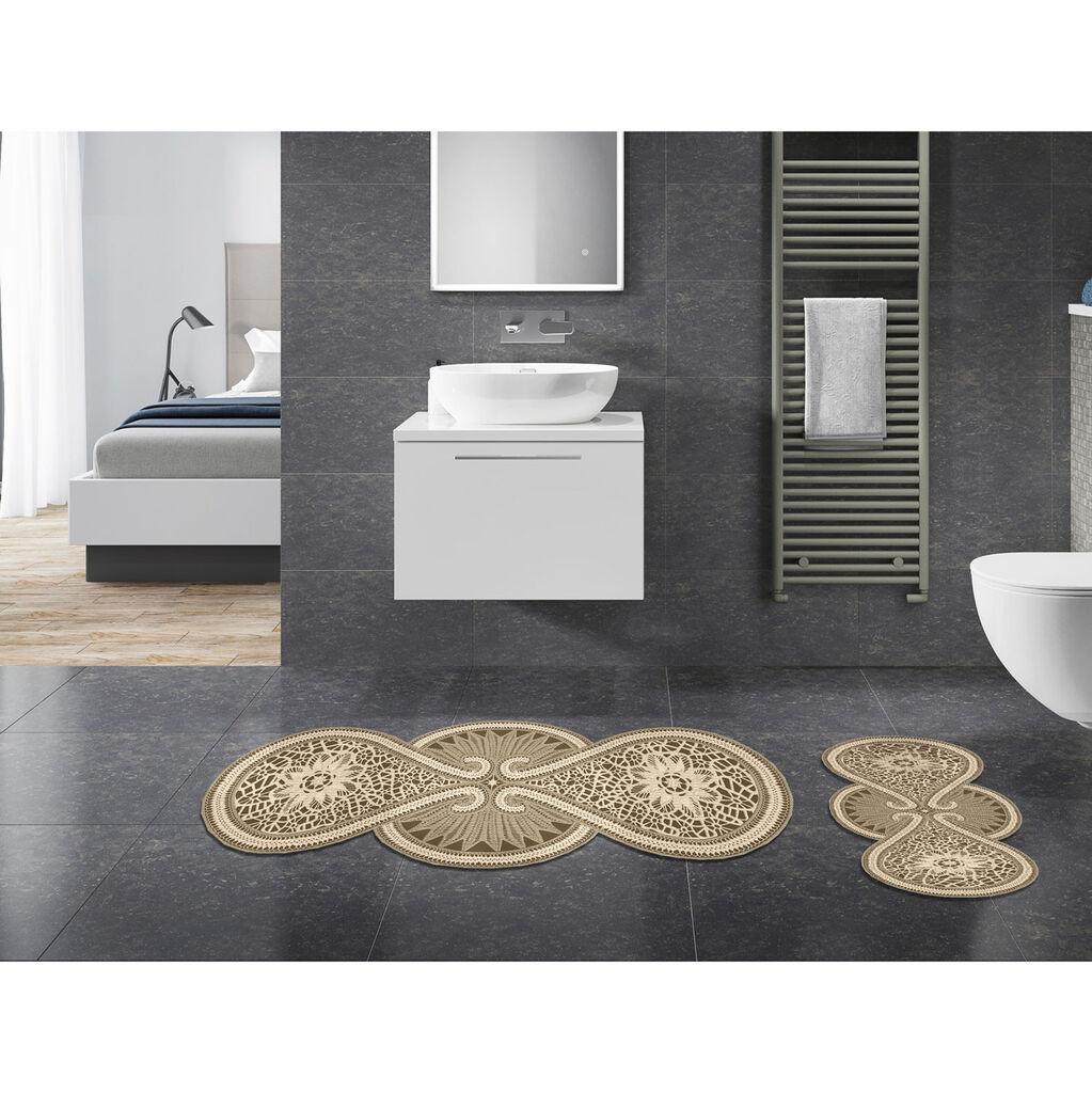 L'essentiel Maison Set od 2 tepiha za kupatilo, krem ​​boje