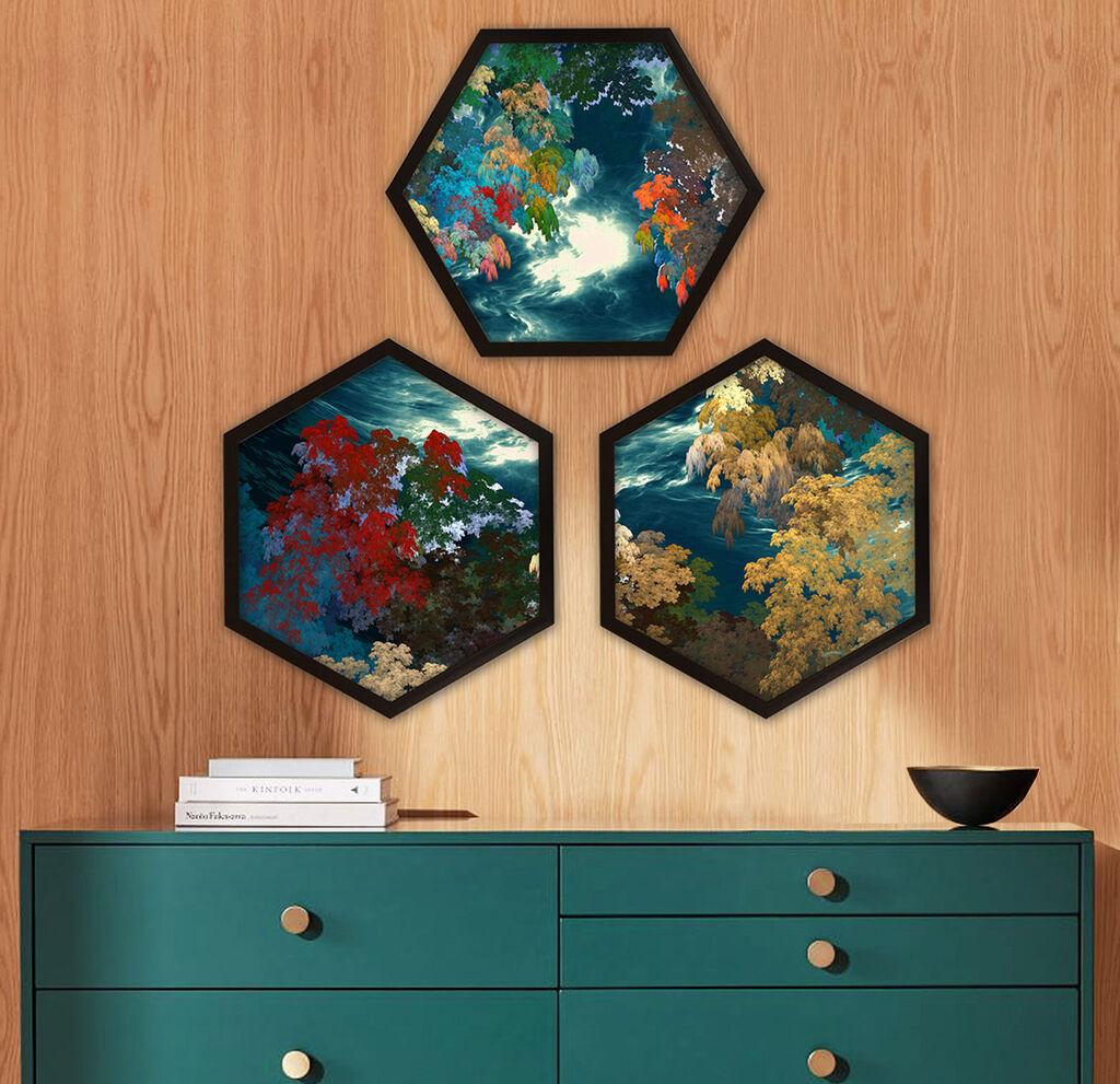 Wallity Uramljena slika 6GEN271268, 35x35 cm, 3 dela