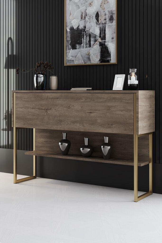 Hanah Home Komoda Luxe, 120x80x30 cm, Boja oraha i zlata