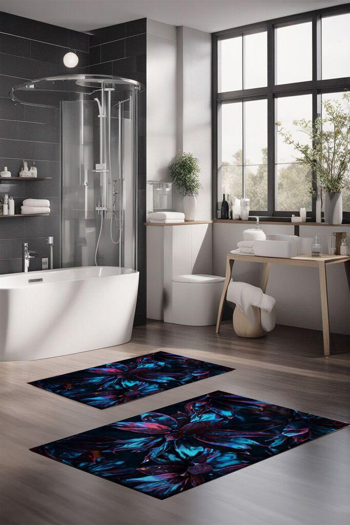 L'essentiel Maison Set tepiha za kupatilo CT-5333, 2 komada, tamnoplava