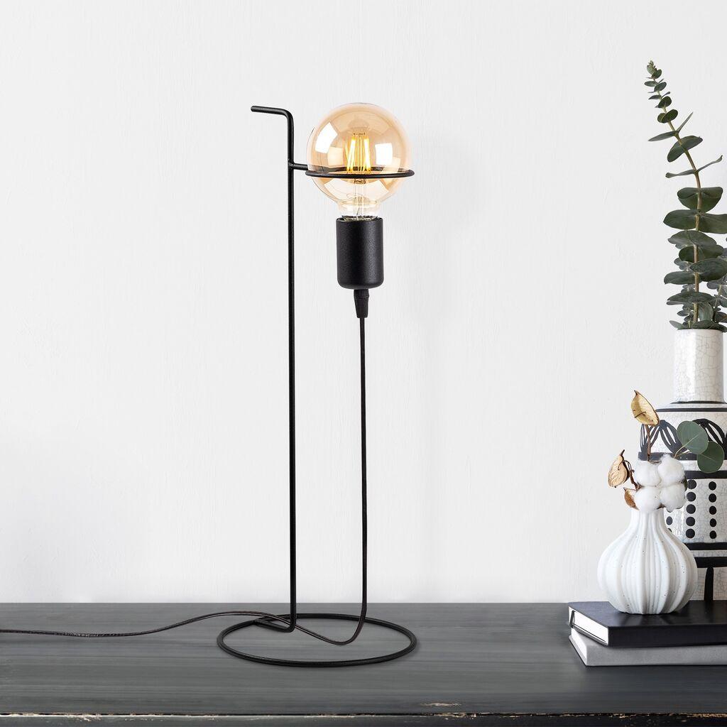 Opviq Stona lampa E27 Grlo, Crna