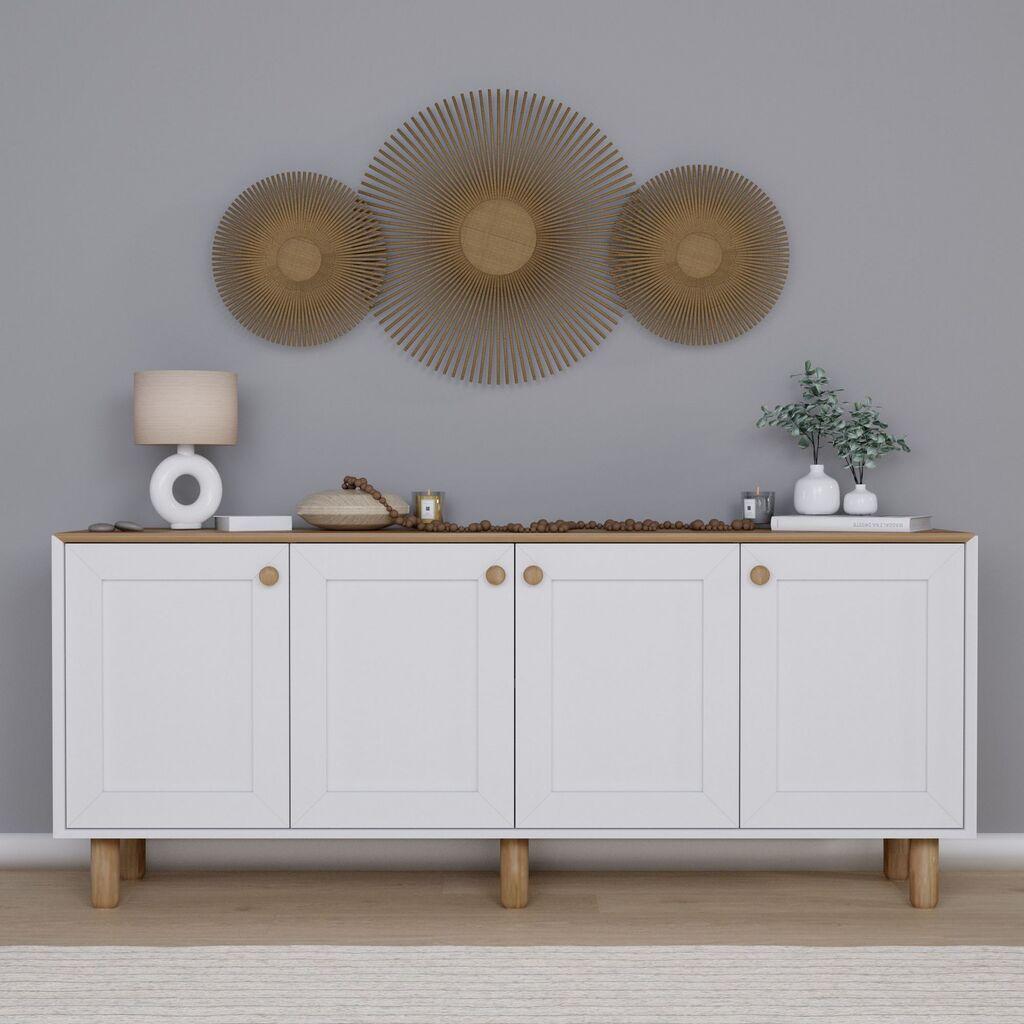 Hanah Home Konzolni stočić Bohemian 1600-71, 180x80x37,3 cm, Bijela