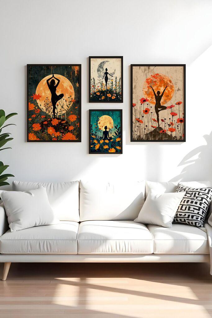 Wallity Dekorativna slika Huhu447-S, 50x70cm, 4 dela