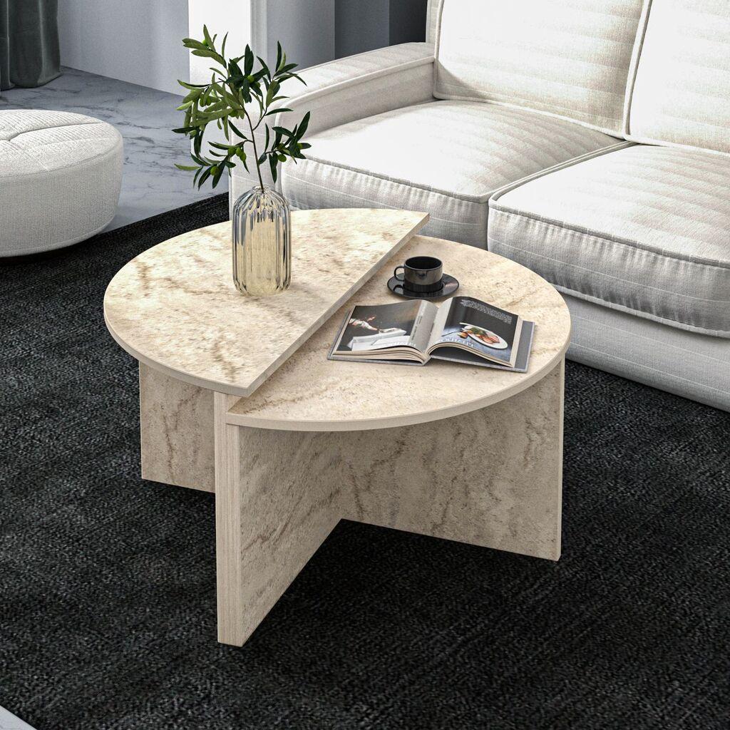 Hanah Home Dolunay set stolova za klubove, 70x51,8x38 cm, 2 dijela, bež