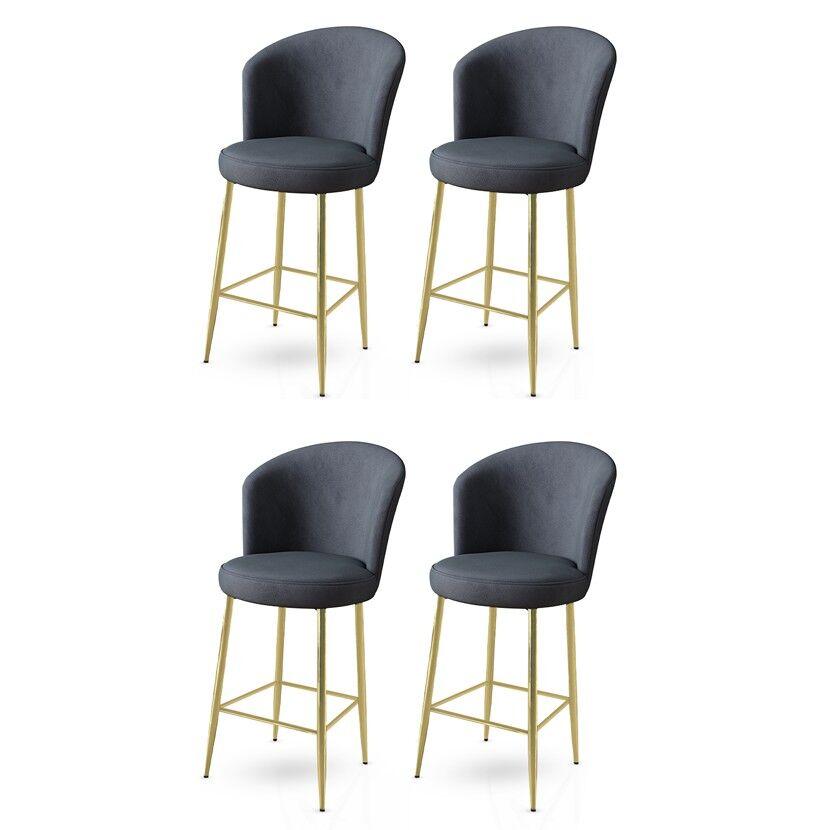 Hanah Home set barskih stolica Alte, 4 dijela, antracit-zlatna