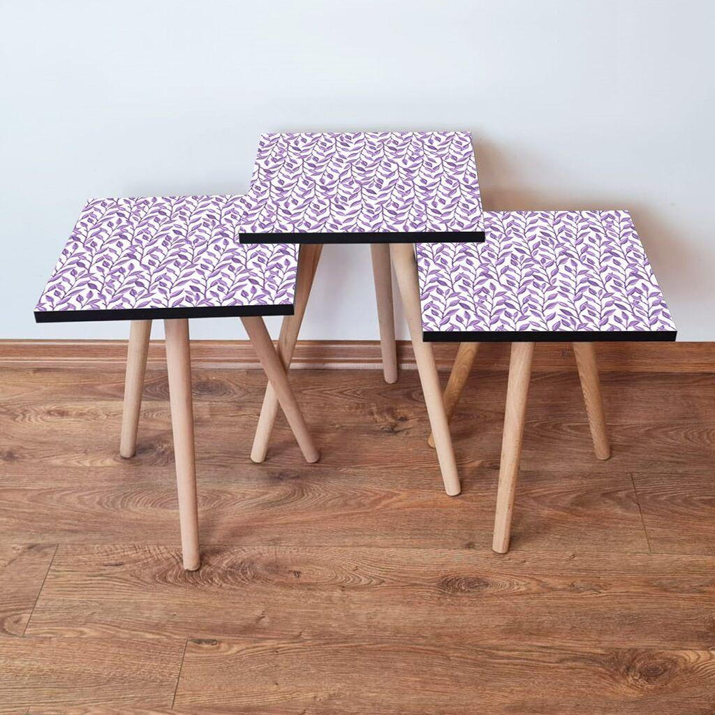 Hanah Home set stolića za kafu 3Shp247, 3 dijela, šareni
