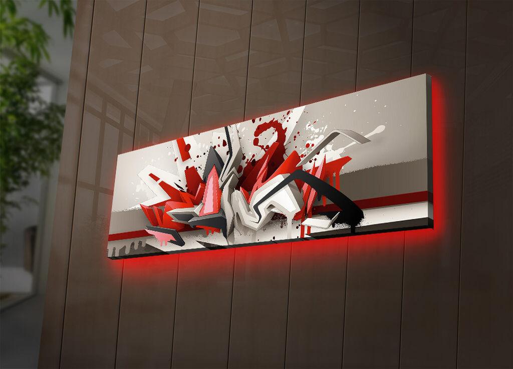Slika na platnu Wallity sa LED osvetljenjem 30x90cm