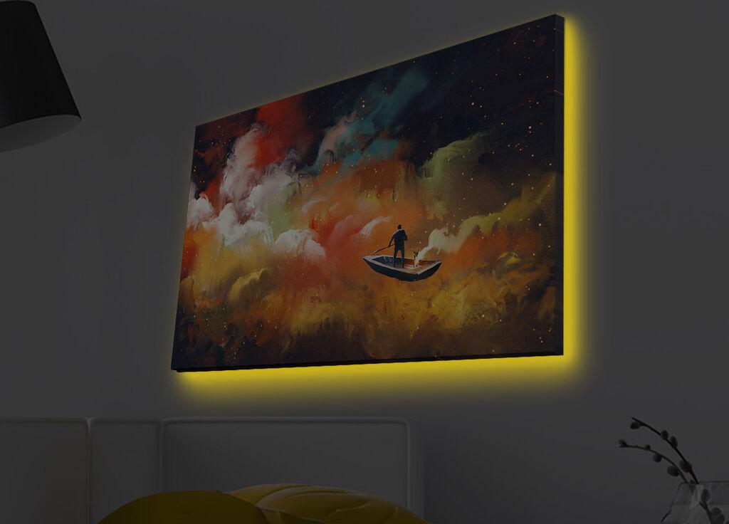 Slika na platnu Wallity sa LED osvetljenjem 45x70cm