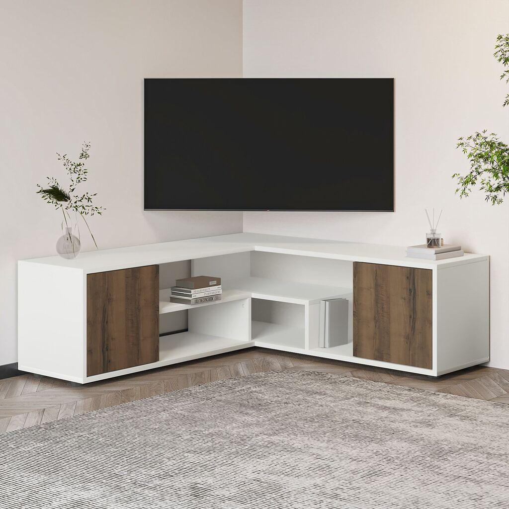 Hanah Kućna TV komoda Rosa, 125x40x35 cm, Bijela