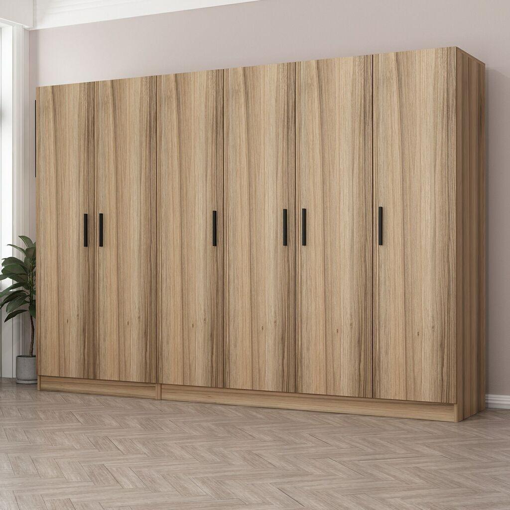 Hanah Home Ormar Kale-7630, 270x210x52 cm, Smeđa