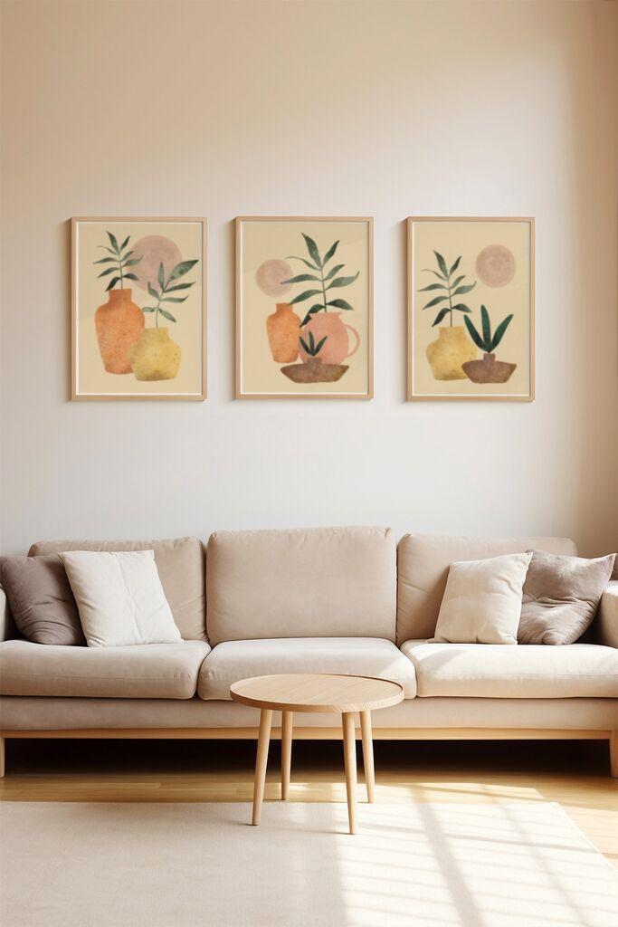 Wallity Slika 3Dartsoho106, 3 dela, 33 x 48 cm