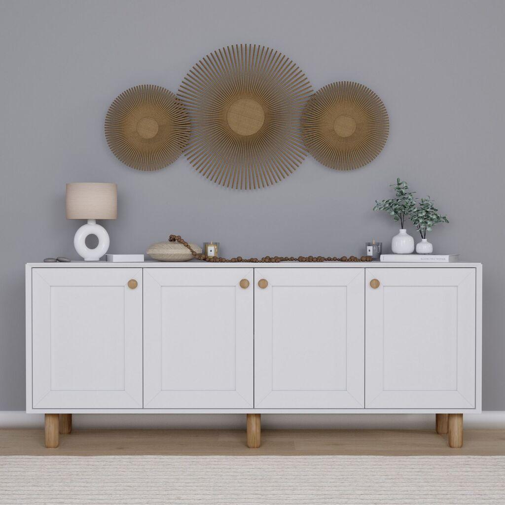 Hanah Home Konzolni sto Natura 1600-69, 180x75x40 cm, Bijela
