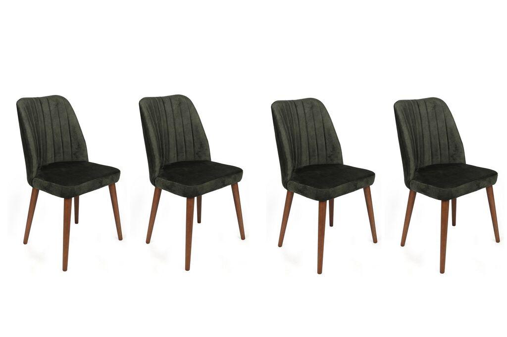 Hanah Home Set trpezarijskih stolica Alfa 462 V4, 4 dijela, Zelena
