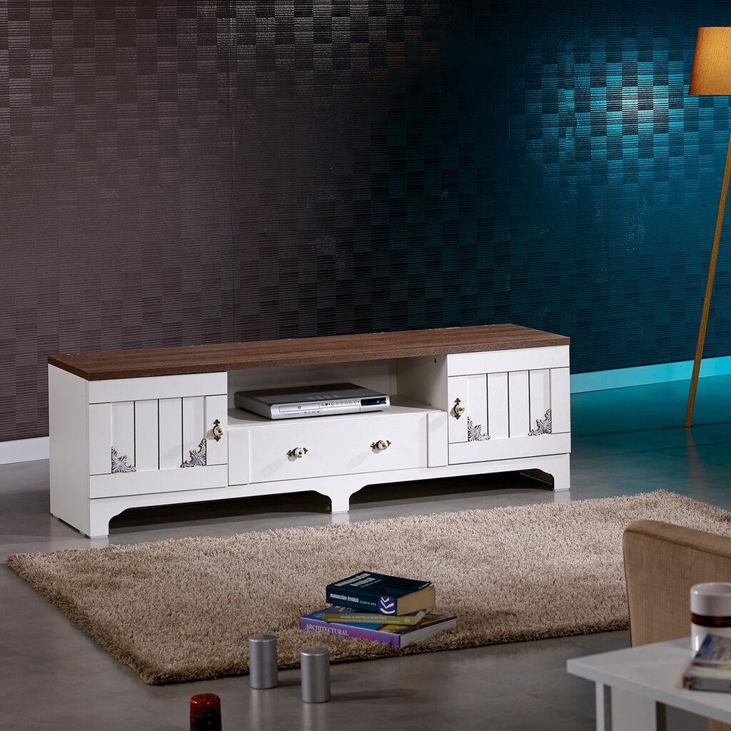 Hanah Home TV ormarić Gazelle, 170 cm, Bijelo-smeđa
