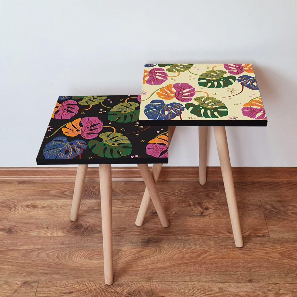 Hanah Home set stolića za kafu 2Shp326, 2 dijela, šareni
