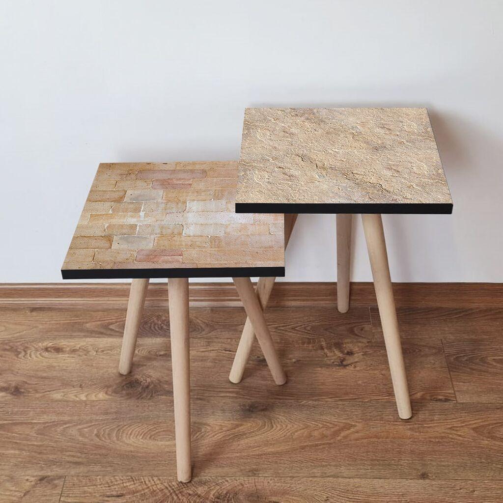 Hanah Home set stolića za kafu 2Shp236, 2 dijela, šareni