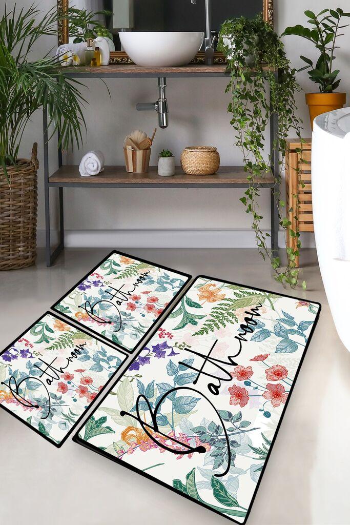 L'essentiel Maison Set od 3 kupaonska tepiha Colorful