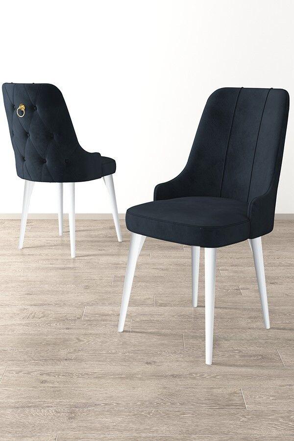 Hanah Home Newa set stolica, 46x94x46 cm, 6 dijelova, antracit-bijela