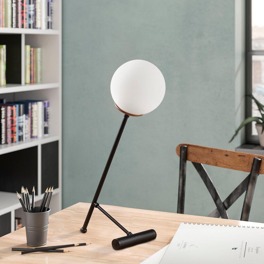 Opviq Stona lampa E27 Max 40W, Crno-bijela