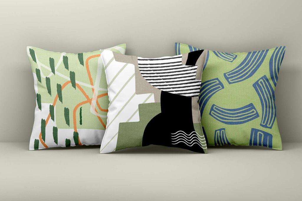 Aberto Design Set ukrasnih jastučnica Asr_plw25-18, 43x43 cm, 3 komada, Šarene