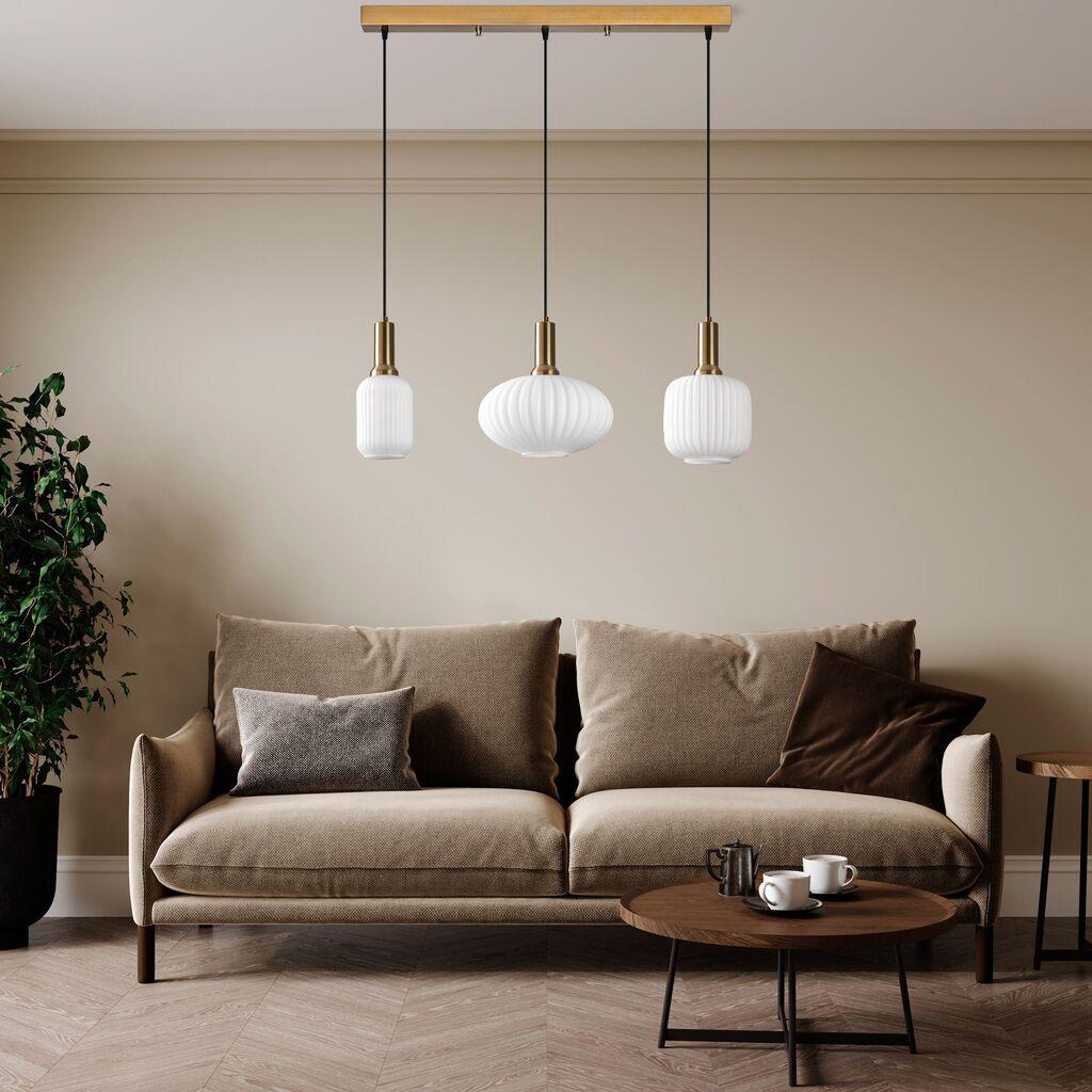Opviq Luster Asker-15196, 87x30x130cm, IP20, Bijelo-zlatna boja