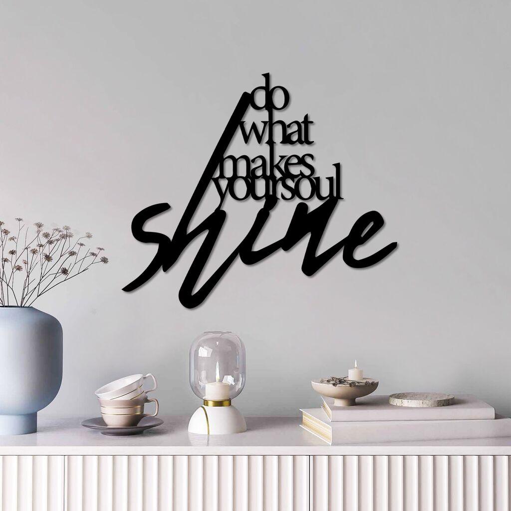 Wallity Zidna dekoracija Makes Shine, 56 x 47 cm,  Crna