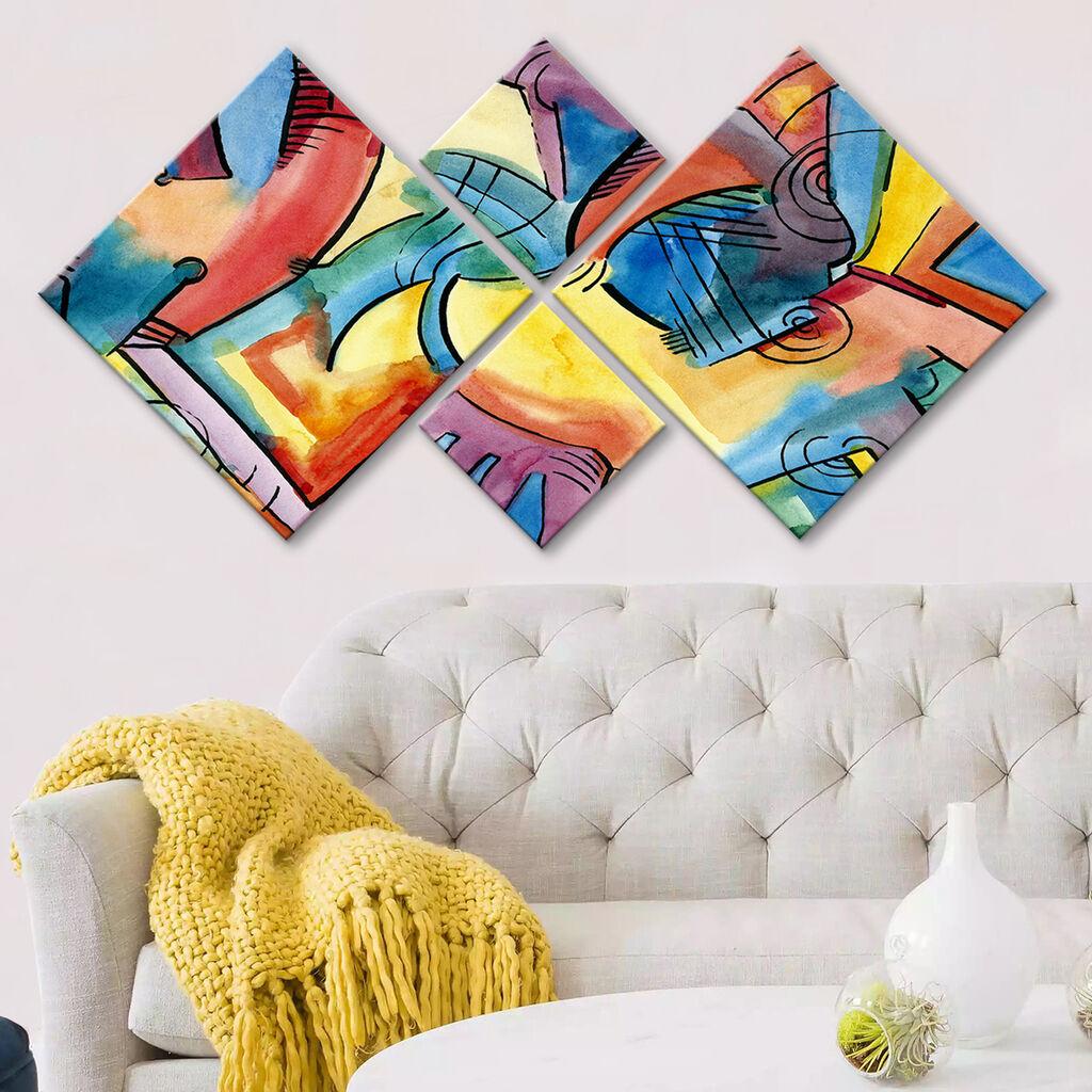 Wallity Slika 4MDF257466661, 60x115 cm, 4 dela