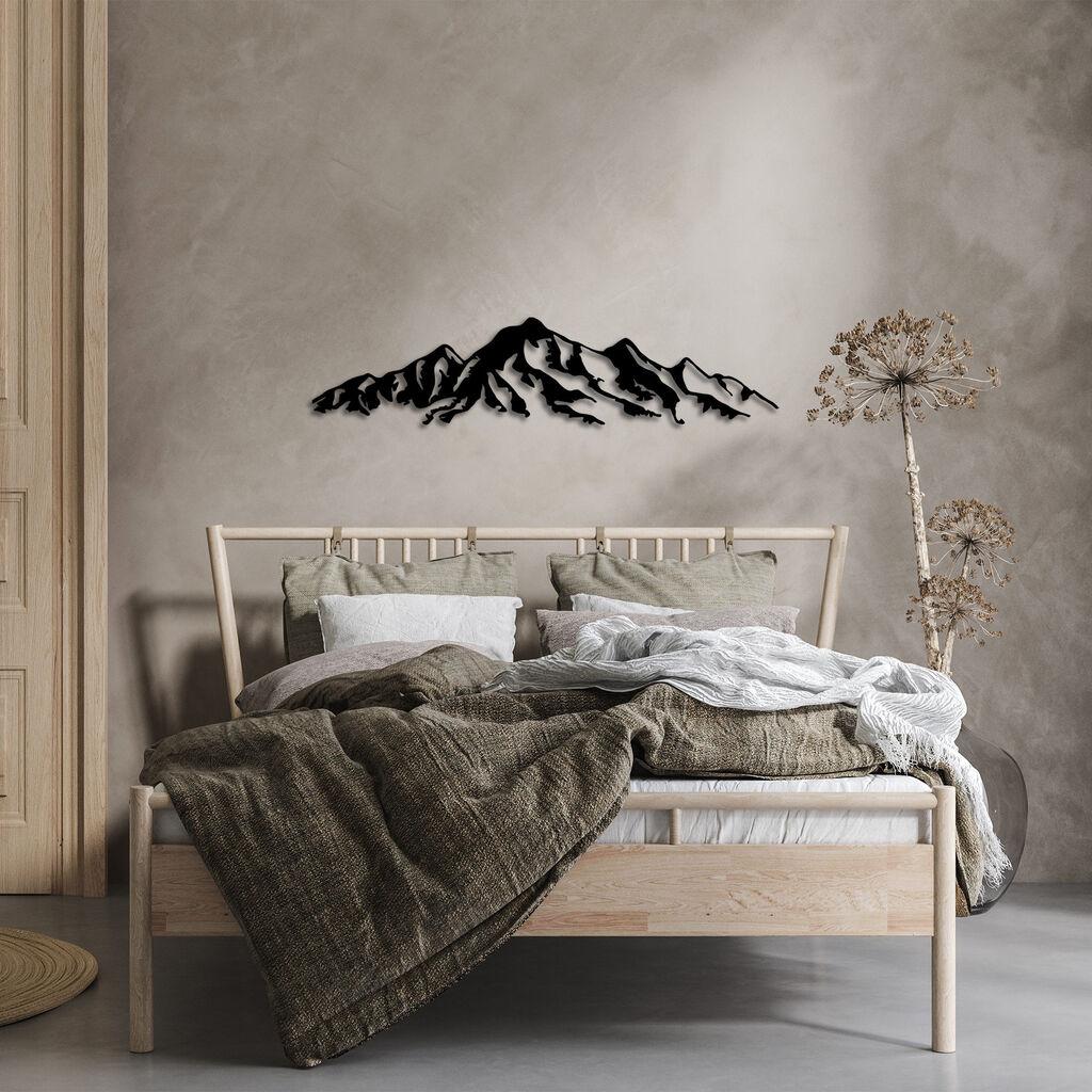 Wallity Zidna dekoracija Mountain-285, 16x68 cm, 1.5 mm, Crna