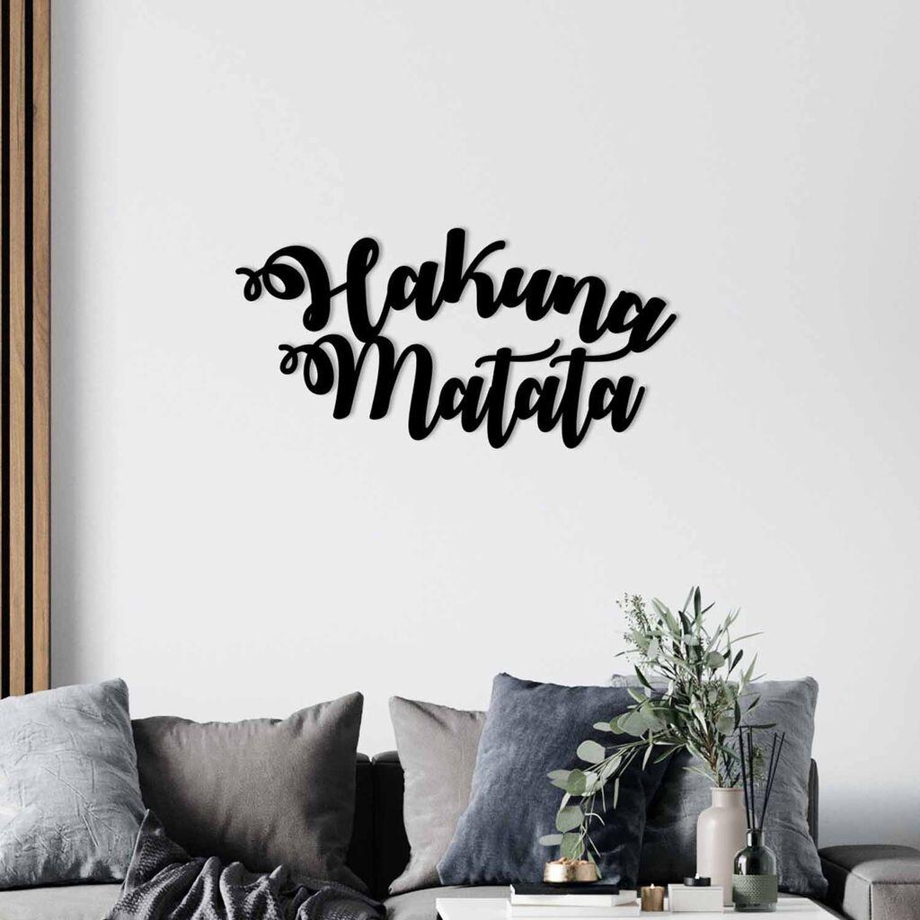 Wallity Zidna dekoracija Hakuna Matata 1, 70x35cm, Crna