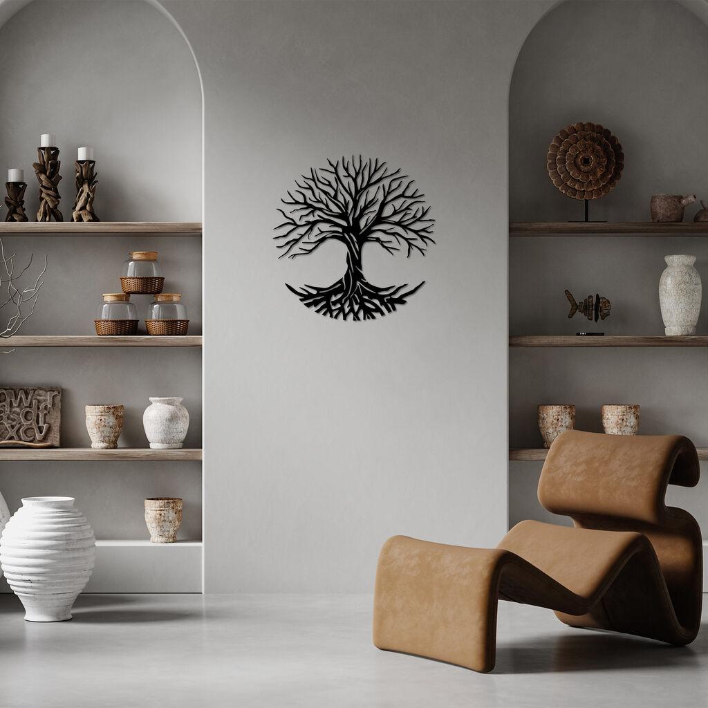 Wallity Zidna dekoracija Monumental Tree 13, 68 x 70 cm,  Crna