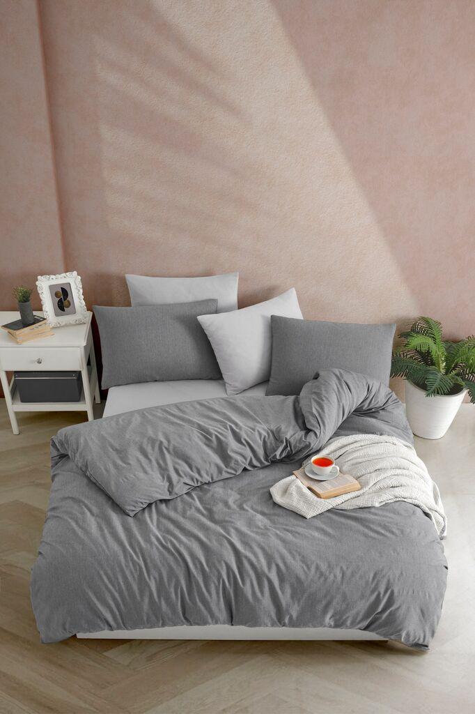 L'essentiel Maison set posteljine, obojen u pređi, 160x220cm, 100x200cm, siva