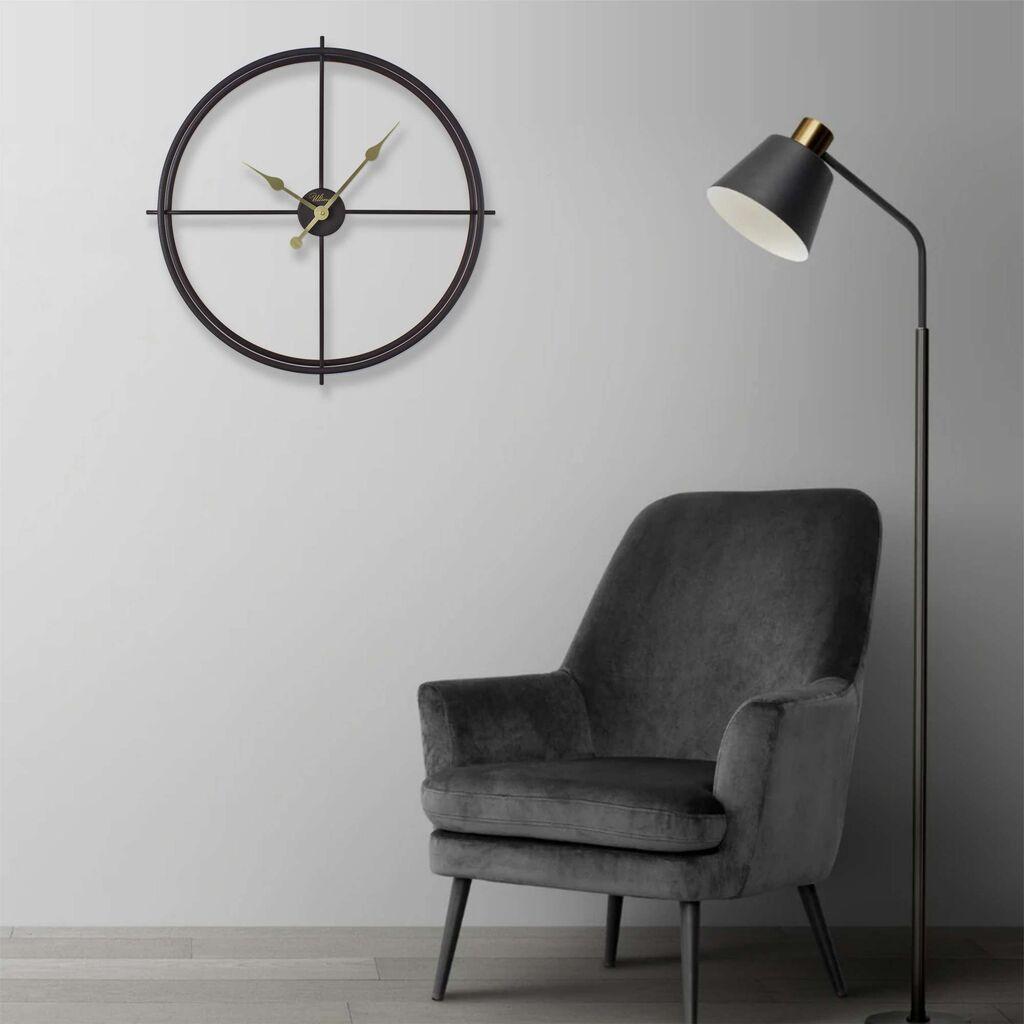 Wallity Skandinavski zidni sat, 66x66 cm, Crni