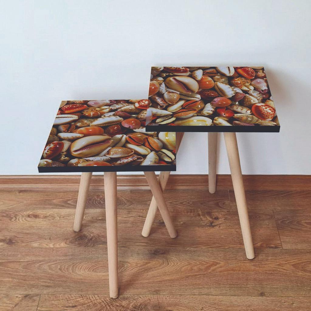 Hanah Home set stolića za kafu 2Shp192, 2 dijela, šareni