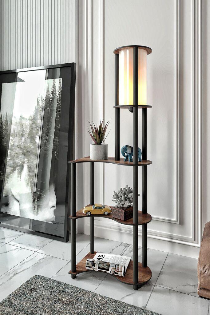 Opviq podna lampa KS-11117, 17x140 cm, IP20, crno-smeđa
