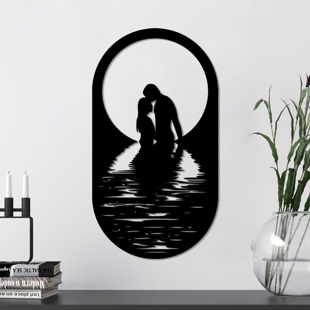 Wallity Zidna dekoracija Romantic, 56 x 30 cm,  Crna