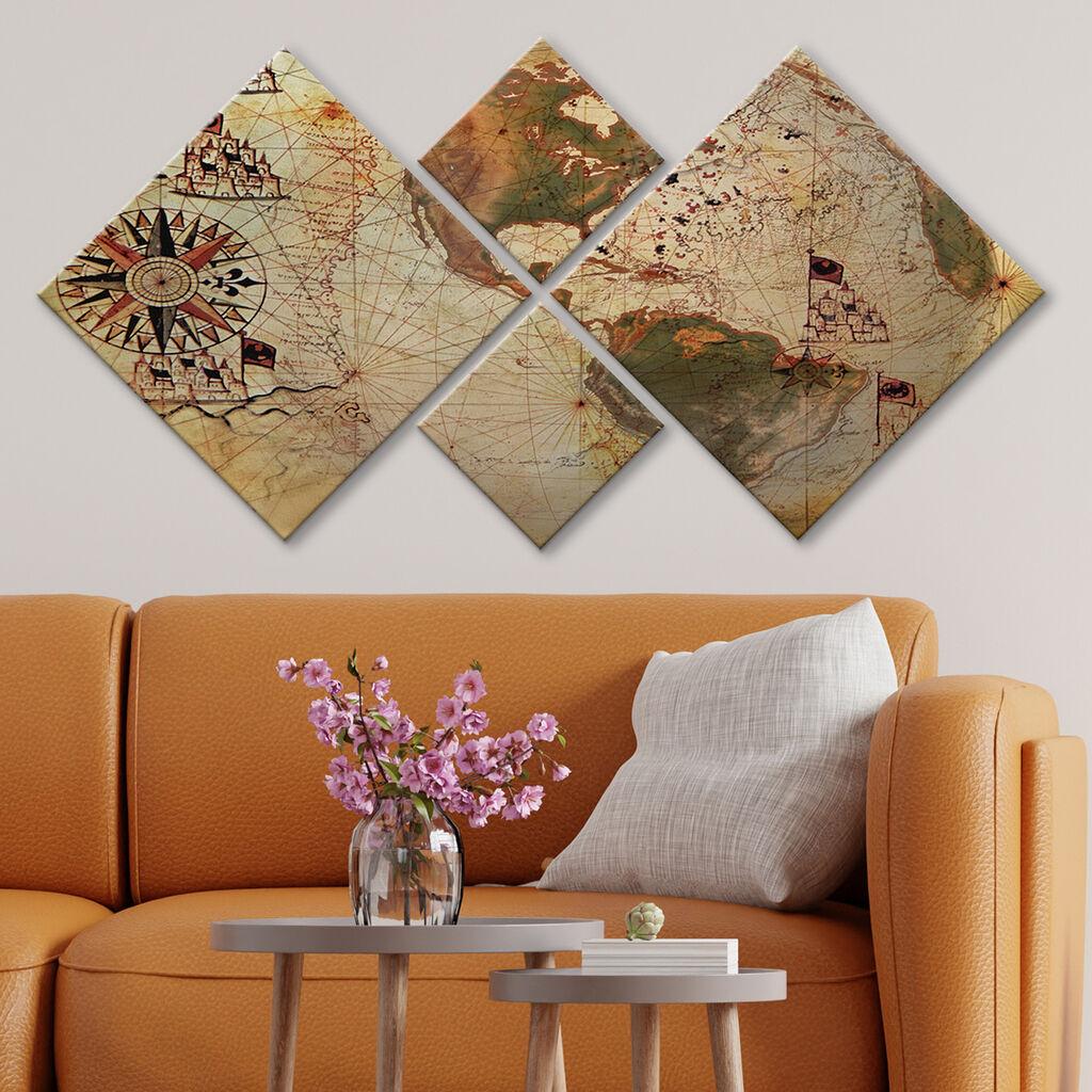 Wallity Slika 4MDF2023823, 60x115 cm, 4 dela