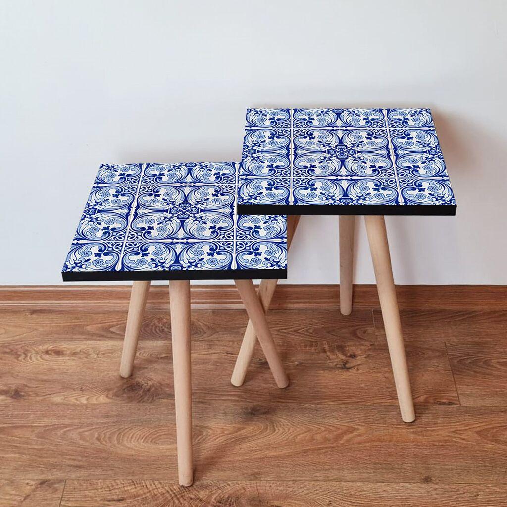 Hanah Home set stolića za kafu 2Shp334, 2 dijela, šareni