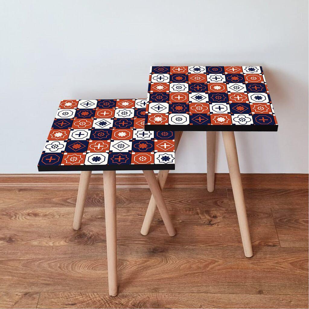 Hanah Home set stolića za kafu 2Shp358, 2 dijela, šareni