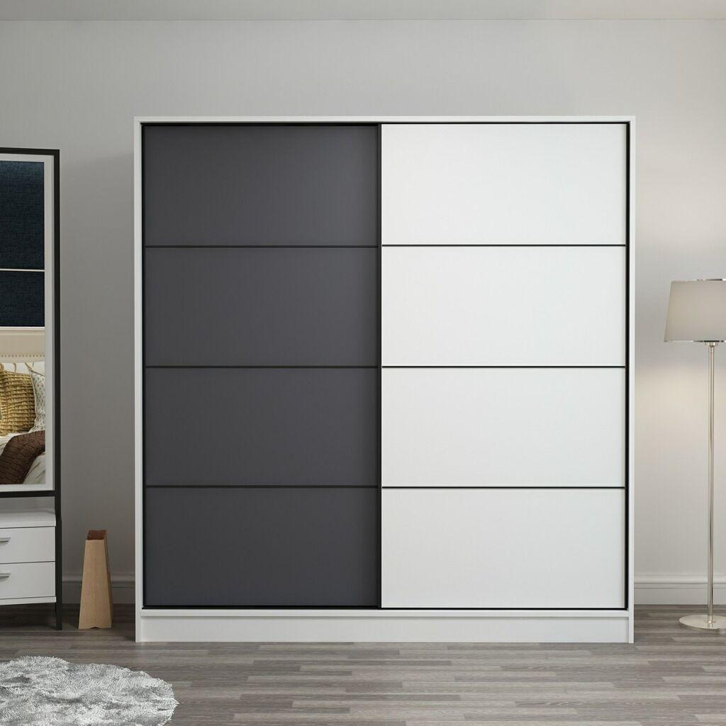 Hanah Home Ormar Kale-7158, 220x210x52 cm, Sivo-bijela
