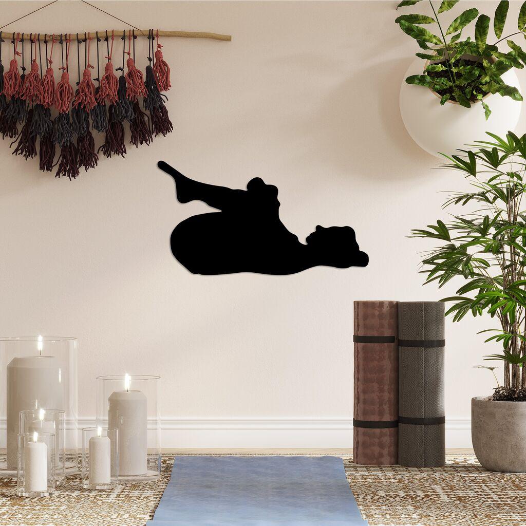 Wallity Zidna dekoracija Yoga 8, 60 x 33 cm,  Crna