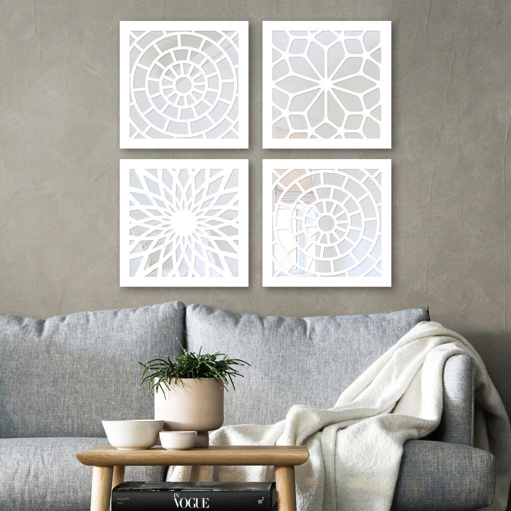 Wallity Set ogledala BYZ7436502136122, Bijeli
