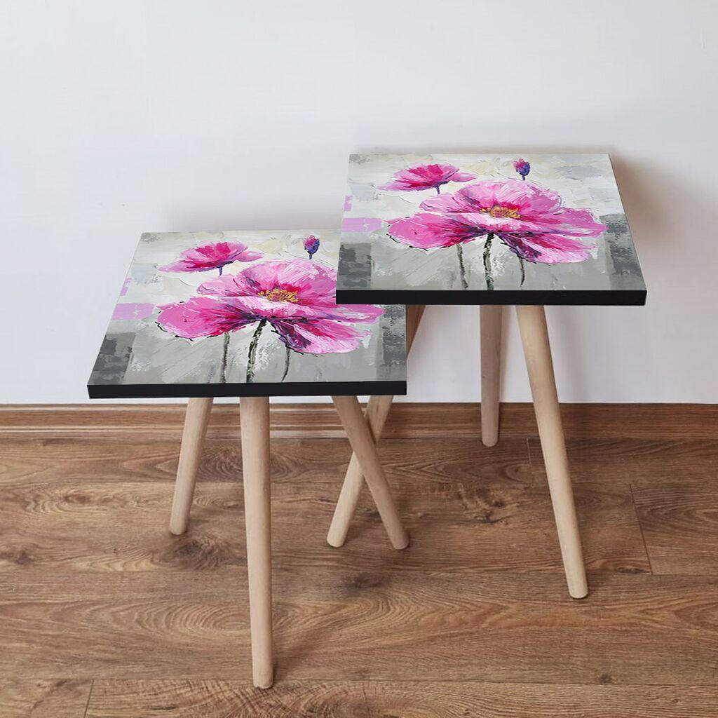 Hanah Home set stolića za kafu 2Shp462, 2 dijela, šareni
